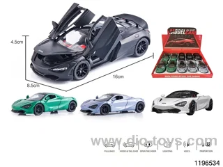 1:32 sound and light alloy pull back car