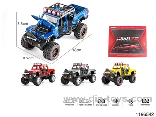 1:32 sound and light alloy pull back car