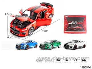 1:32 sound and light alloy pull back car