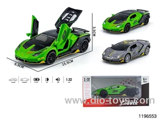 1:32 sound and light alloy pull back car