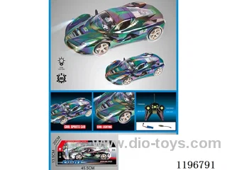 27MHZ 1:10 4ch rc car with light 2colors mixed included 3.7V battery