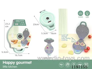 Waffle Maker-Lighting Sound Effects-Food Color Change-3*AA not included