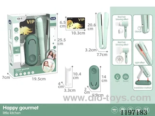 Hair Straightener-Lighting-Sound-2*AAA-Not Included