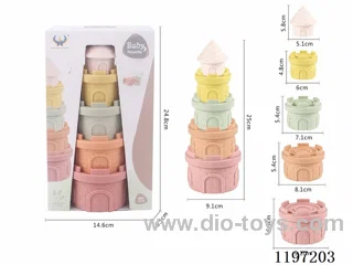 Straw material soft rubber castle toys