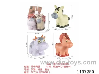 Straw material soft plastic animal