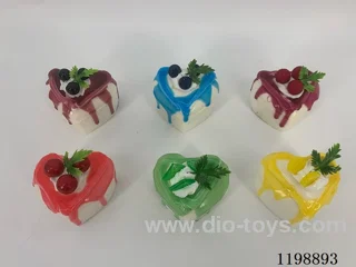 Simulation Heart Shaped Cream Cake Refrigerator Sticker