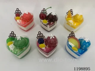 Simulation Heart Shaped Cup Fruit Ice Cream Ice Cream Sticker