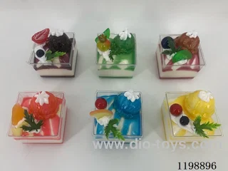 Simulation Square Cup Fruit Ice Cream Refrigerator Sticker