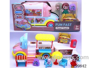 Girls' Bear + School Bag Flip Top Food Truck Set (2 Mixed Pack)