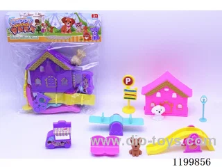 Puppy Cabin Playground Scenario Set