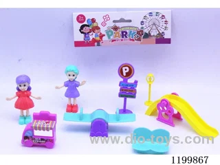 Little Girl Teeter Totter Slide Set