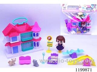 Little Girl Flip Top Villa Play Set