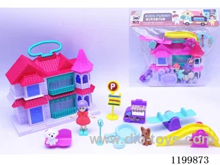Little Girl Flip Top Cottage Play Set