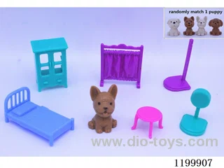 Pet Checkup Small Furniture Set (4 Dogs Mixed Pack)