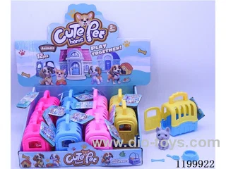 Pet Crate + cute dog accessories (4 colors mixed, 12PCS/Display box)