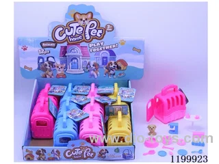 Pet Crate + Puppy Tableware Accessories(4 color mix, 12PCS/Display Box)