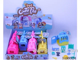 Pet Crate + Puppy Furniture Accessories(4 color mix,12PCS/Display Box)