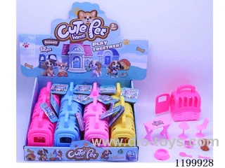 Pet Crate+Puppy Office Accessories(4 color mix,12PCS/Display Box)