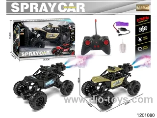 27MHZ 5ch alloy RC car with light/spray included battery