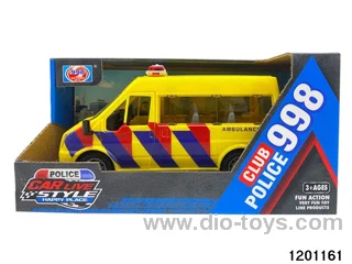 Four doors Friction Vehicle with light(Yellow)