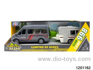 Four doors Friction Vehicle with Trailer and light