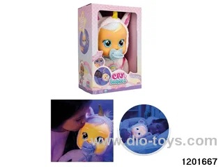 14-inch unicorn baby doll with  night light/cry/music/functions