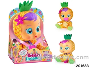14-inch  baby doll with baby teat/cry/music/water-absoring bottle functions