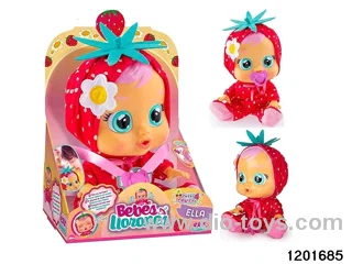 14-inch  baby doll with baby teat/cry/music/water-absoring bottle functions