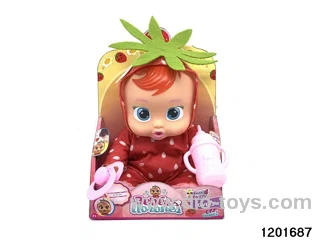 10-inch  baby doll with baby teat/cry/music/water-absoring bottle functions