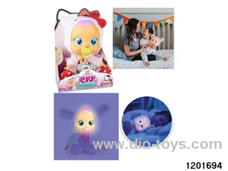 14-inch HELLO.KITTY baby doll with baby teat/cry/music/water-absoring bottle /lightfunctions