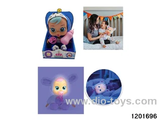14-inch  baby doll with baby teat/cry/music/water-absoring bottle /lightfunctions