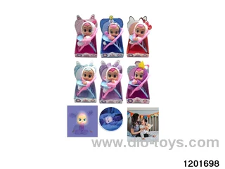 10-inch  baby doll with baby teat/cry/music/water-absoring bottle /lightfunctions