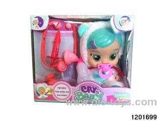 14-inch  baby doll with baby teat/cry/music/stethoscope /light functions