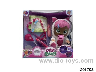 14-inch  baby doll with baby teat/cry/music/stethoscope /light //water-absoring bottle functions