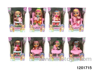6-inch baby doll with cry function in 3pcs window box