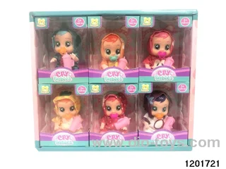6-inch baby doll with cry function in 6pcs display box