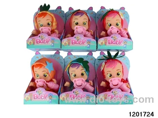 14-inch baby doll with baby teat /music/cry function(six mixed)