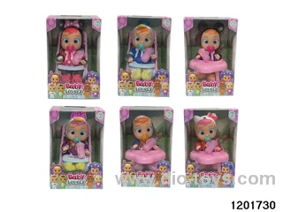 6.5-inch baby doll with cry function in 6pcs window box