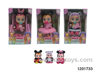 6.5-inch baby doll with cry function ,3 stytle mix