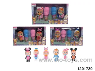 5.5-inch baby doll with cry /light function in 2pcs window box
