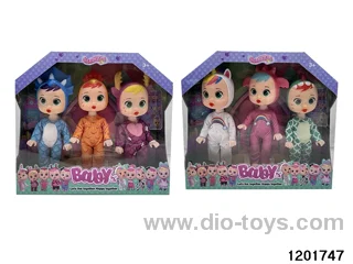 6.5-inch baby doll with samll house(3 ASST)