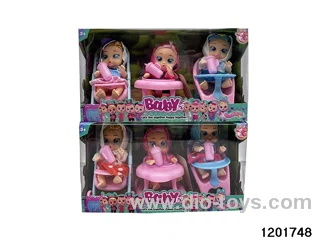 6.5-inch baby doll with cry function,6 stytle mix