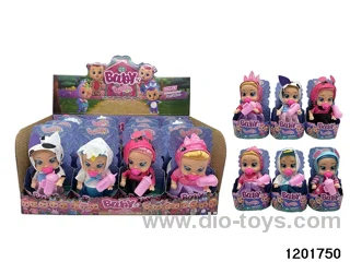 6.5-inch baby doll with baby teat and bottle/ cry function(6 ASST in 12PCS Display Box)