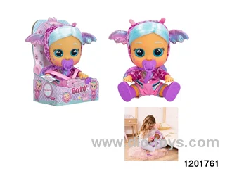 14-inch baby doll with baby teat and bottle/ self-heating clothes/cry function