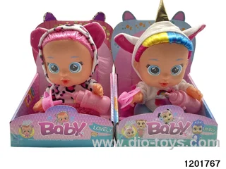 10-inch baby doll with baby teat and bottle/ self-heating clothes/cry function,2 stytle mix