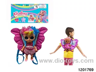 16-inch doll with shaking its head function and butterfly backpack