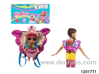 16-inch doll with shaking its head function and butterfly backpack