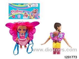 16-inch doll with shaking its head function and butterfly backpack