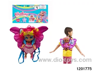16-inch doll with shaking its head function and butterfly backpack