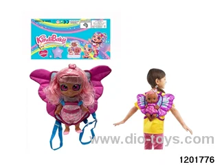 16-inch doll with shaking its head function and butterfly backpack